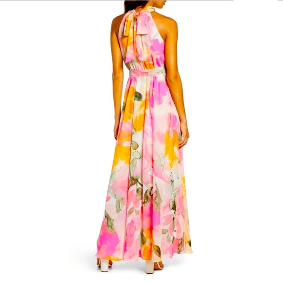 NWT Eliza J Floral Maxi Halter Dress - Picture 4 of 4